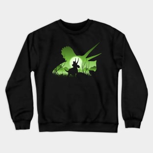 Triceratops Sunset silhouette Crewneck Sweatshirt